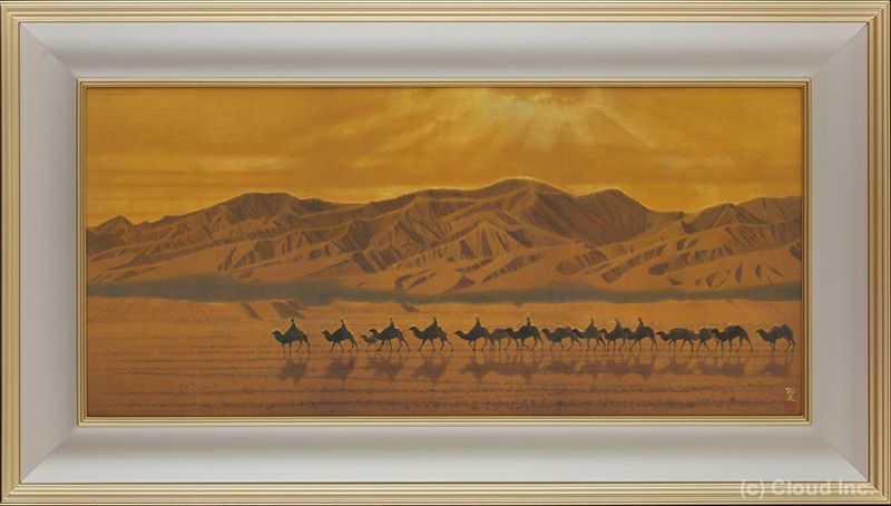 楽天市場】平山郁夫 絲綢之路天空 (しちゅうのみちてんくう) シルク