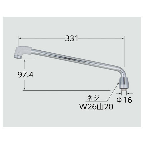 楽天市場】a-5333-33 自在吐水口部 浴室部品 LIXIL リクシル INAX