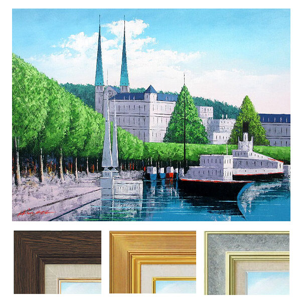 島関 實作 油絵「夜明けのヴェニス」 島関實作油絵「夜明けのヴェニス」