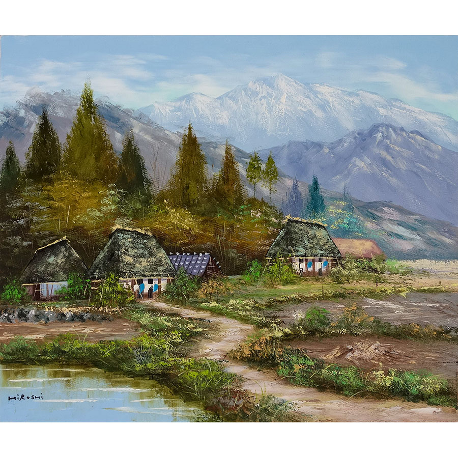 絵画 梅沢民雄 肉筆絵画 風景画 竜飛崎 F8 絵画 梅沢民雄 肉筆絵画