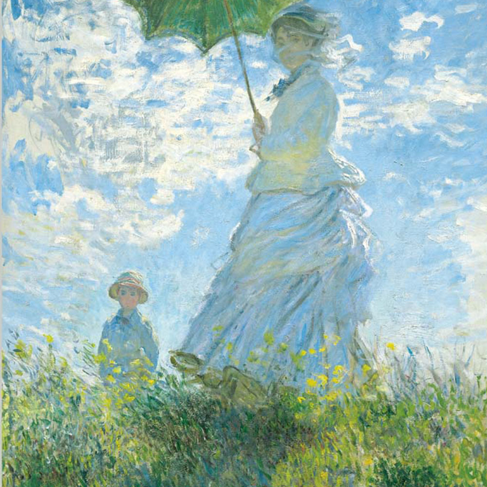 楽天市場】モネ 「散歩、日傘をさす女性」 F8号（額外寸61x49.5cm） 高