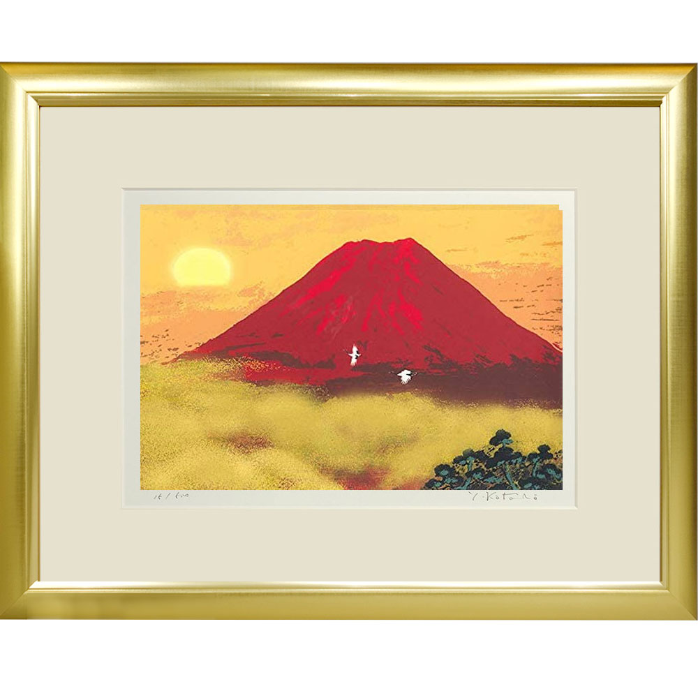 楽天市場】開運 赤富士（絵画｜アート・美術品・骨董品・民芸品