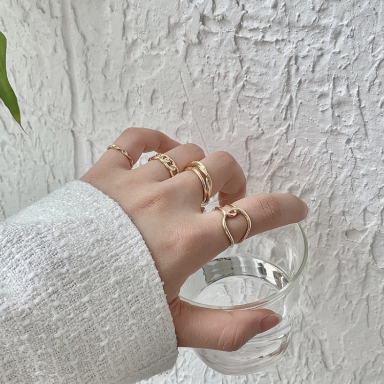 楽天市場】5点リングセット セット シルバー ゴールド 金 銀 ring