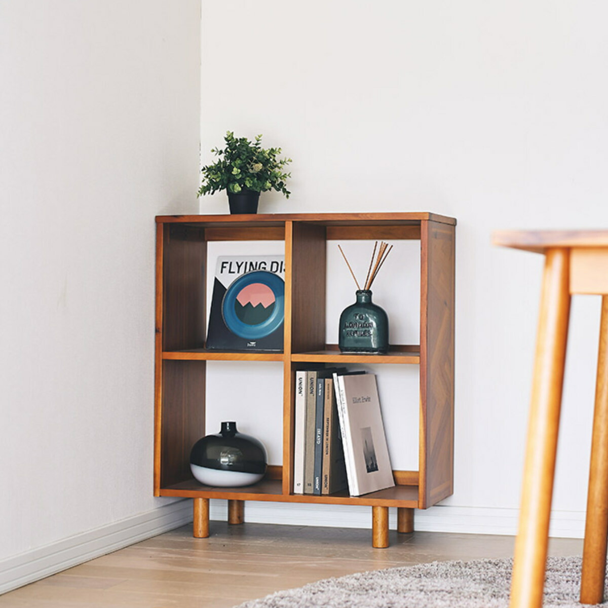 楽天市場】オープンラック 幅70cm 2段 寄木突板 ヴィンテージ調 HENT