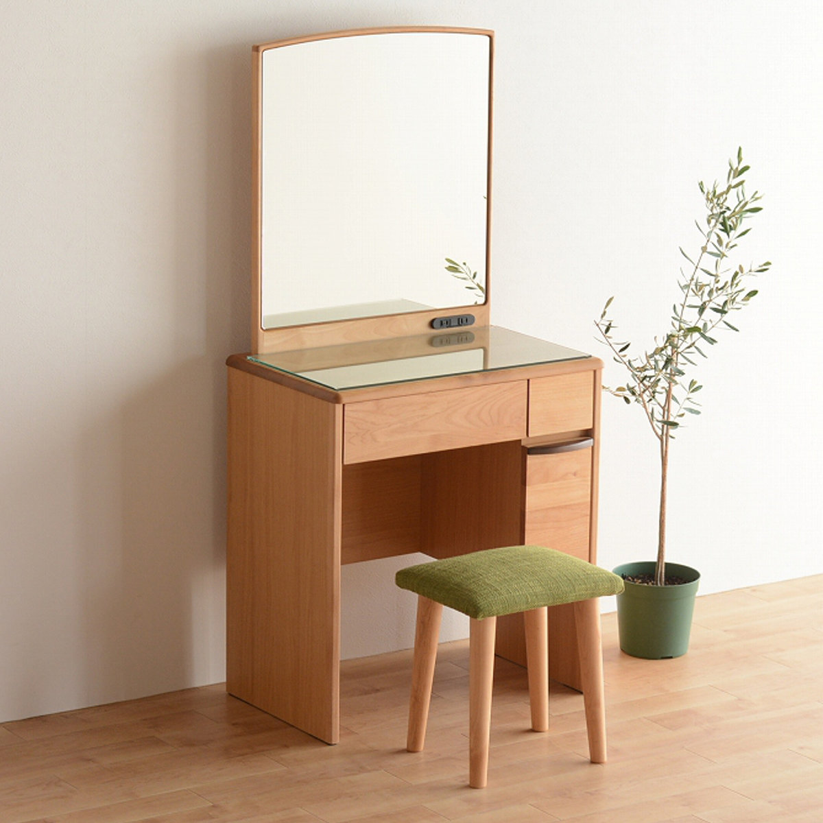 楽天市場】ドレッサー 幅65cm 鏡台 一面鏡 ルシアン （ スツール付き