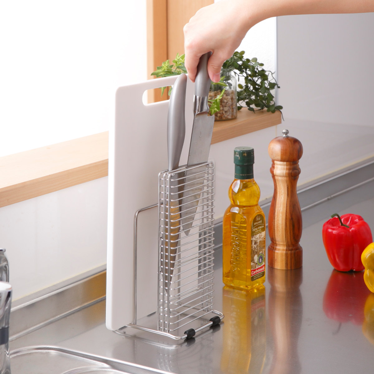 楽天市場】包丁スタンド まな板スタンド アットアクア ステンレス製