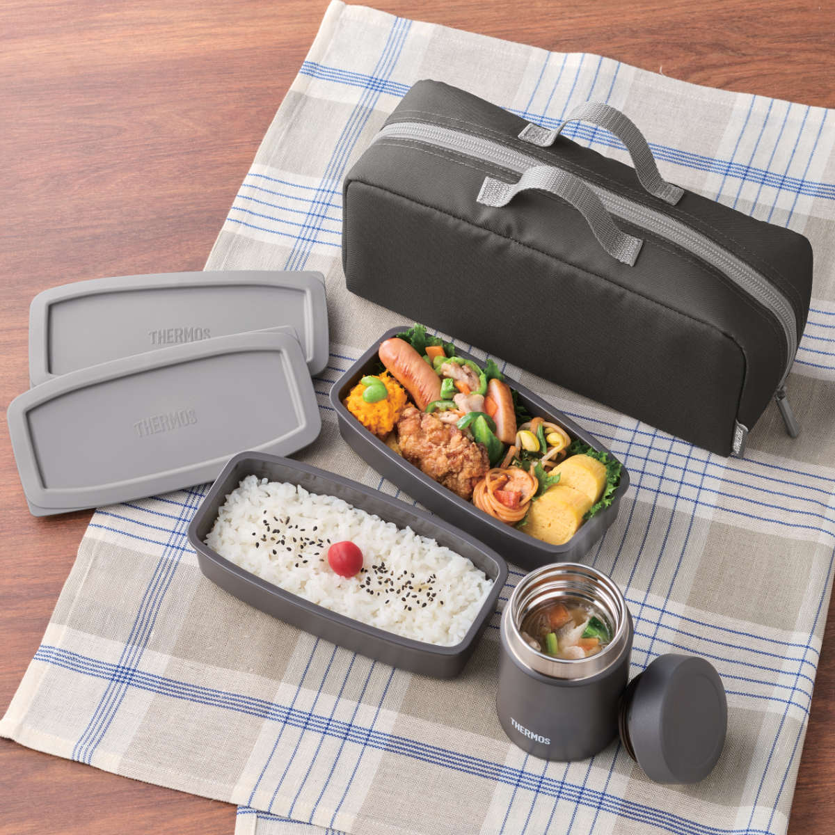 楽天市場】サーモス 弁当箱セット 1L 1000ml 真空断熱スープランチ