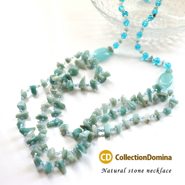 楽天市場】ネックレス レディース 天然石 さざれ 楕円 オーバル