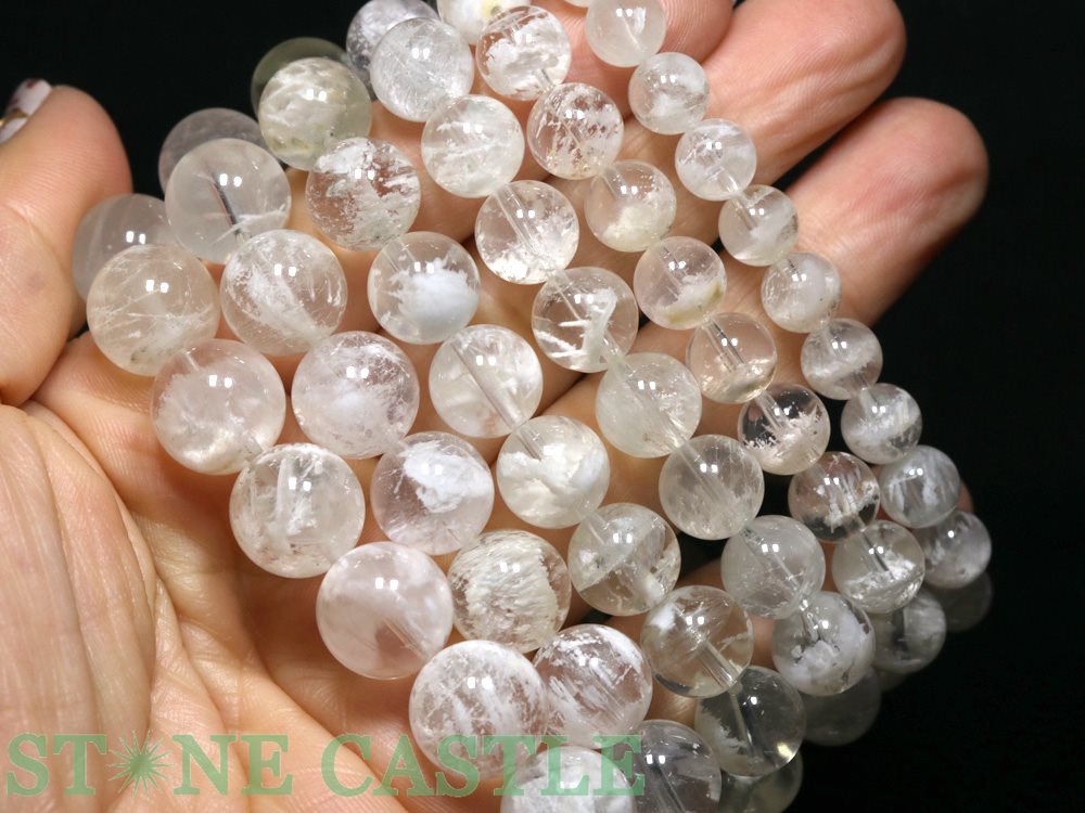 楽天市場】☆高品質☆【ブレスレット】ホワイトスノーガーデンクォーツ