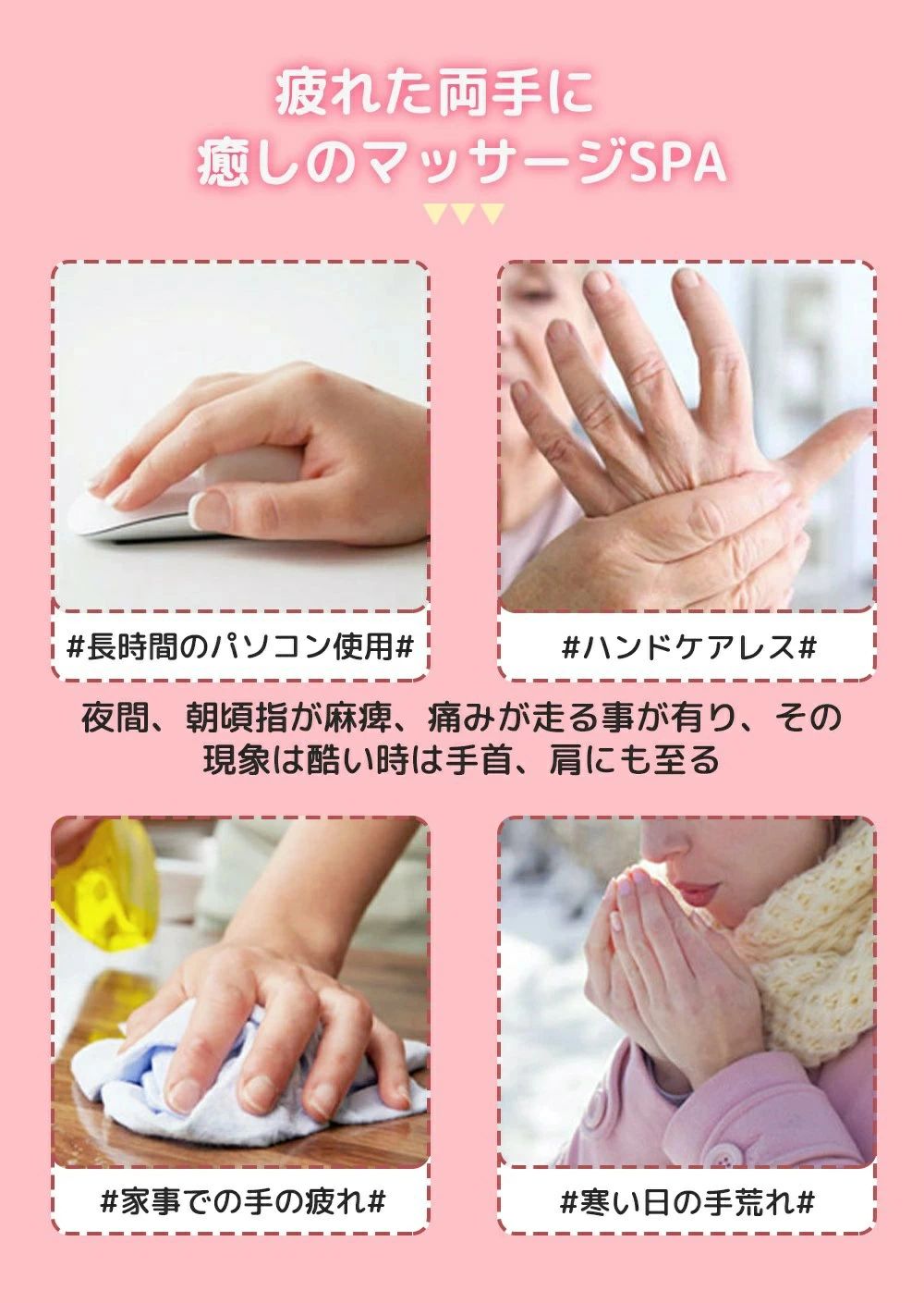 楽天市場】2024ハンドケア 手 マッサージ器 ハンドマッサージャー