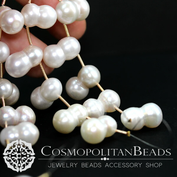 楽天市場】淡水パール1〜20（双子 雪だるま スノーマン）大きさ 約8