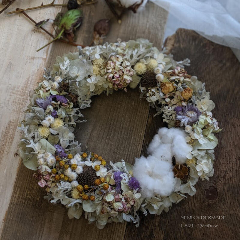 楽天市場】ドライフラワー リース 【あなたのためにつくるセミオーダー