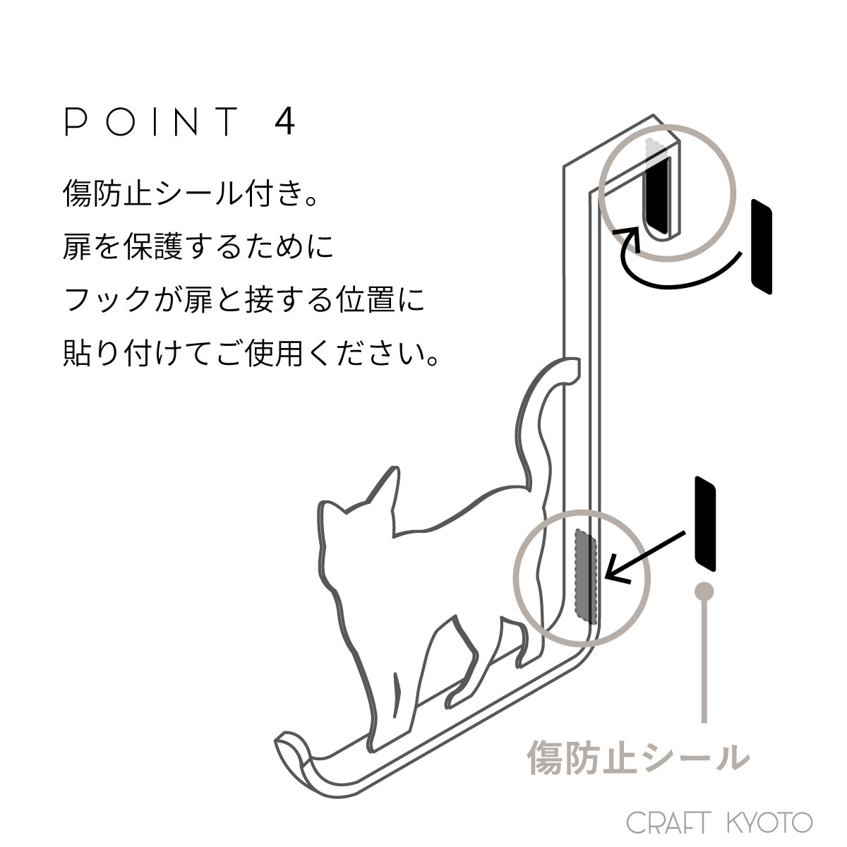楽天市場】キャット ドアフック ねこ ドアハンガー ハンガーフック