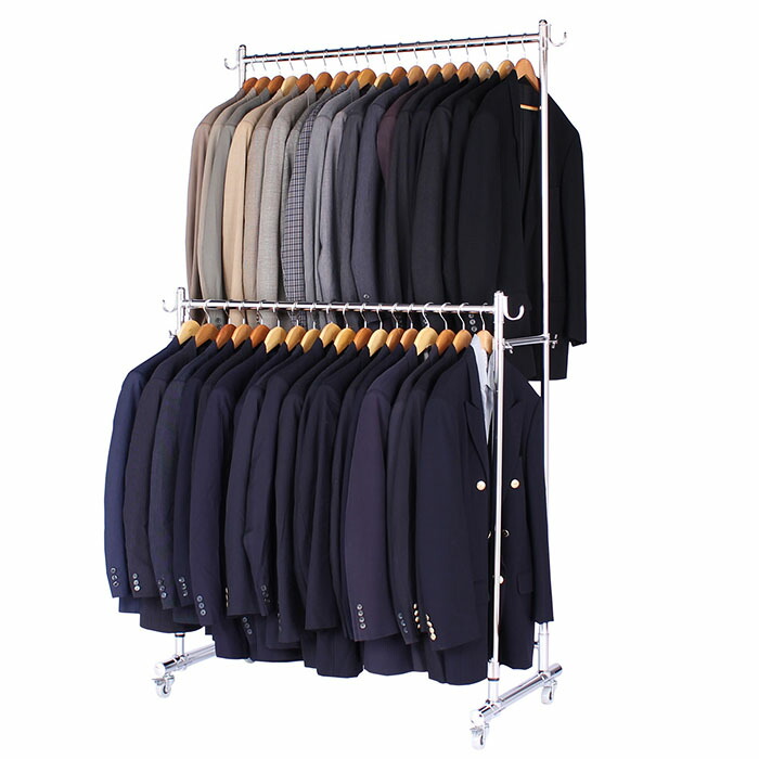 楽天市場】頑丈 ダブル ハンガーラック 幅110cm 総耐荷重180kg