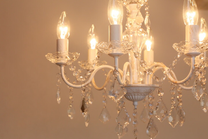 楽天市場】シャンデリア 【 Tiara / ホワイト 】 6灯 フレンチ