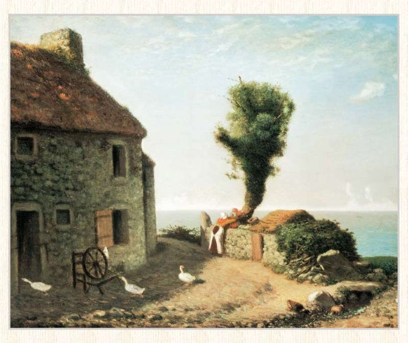 楽天市場】世界の名画 ジャン＝フランソワ・ミレー【グリュシーの村