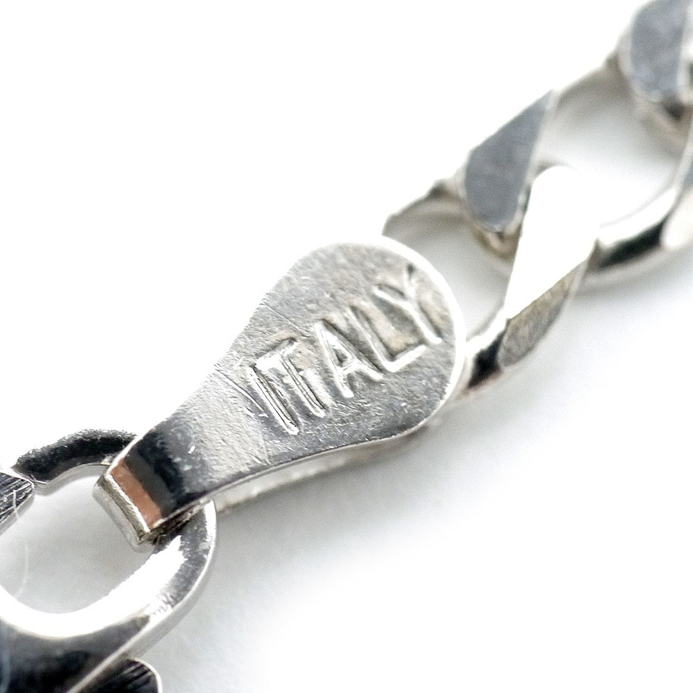 楽天市場】イタリア製 シルバー925 フィガロ チェーン ネックレス