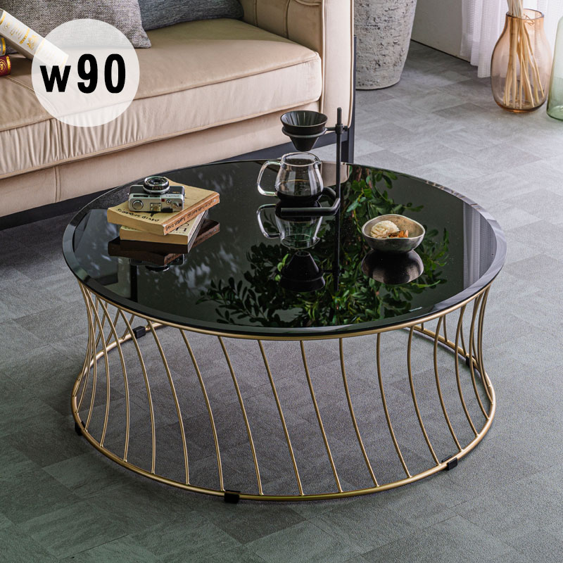 楽天市場】ガラステーブル 丸（横幅（cm）90 ～ 99.9）の通販