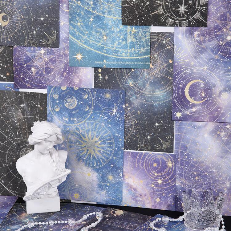 楽天市場】背景紙 50柄 宇宙 星空 素材紙 コラージュ ins ジャンク