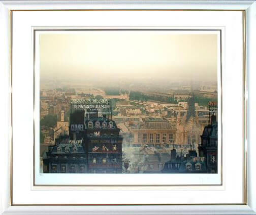 楽天市場】ヒロヤマガタ シルクスクリーン 1999 雨煙るパリ