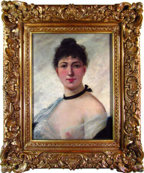 楽天市場】シャルル シャプラン 婦人像 油彩10号 19世紀中頃