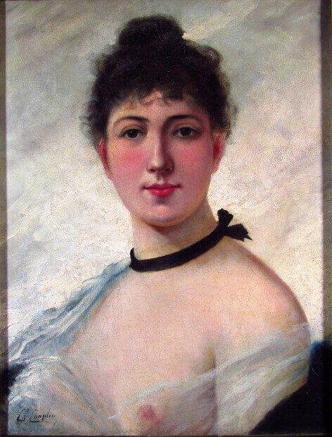 楽天市場】シャルル シャプラン 婦人像 油彩10号 19世紀中頃