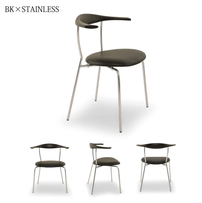 楽天市場】【送料無料】DOK ドック ダイニングチェア《BK×ステンレス