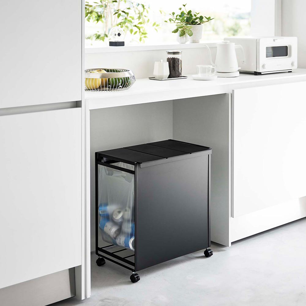 楽天市場】蓋付き目隠し分別ダストワゴン タワー 3分別 山崎実業 公式