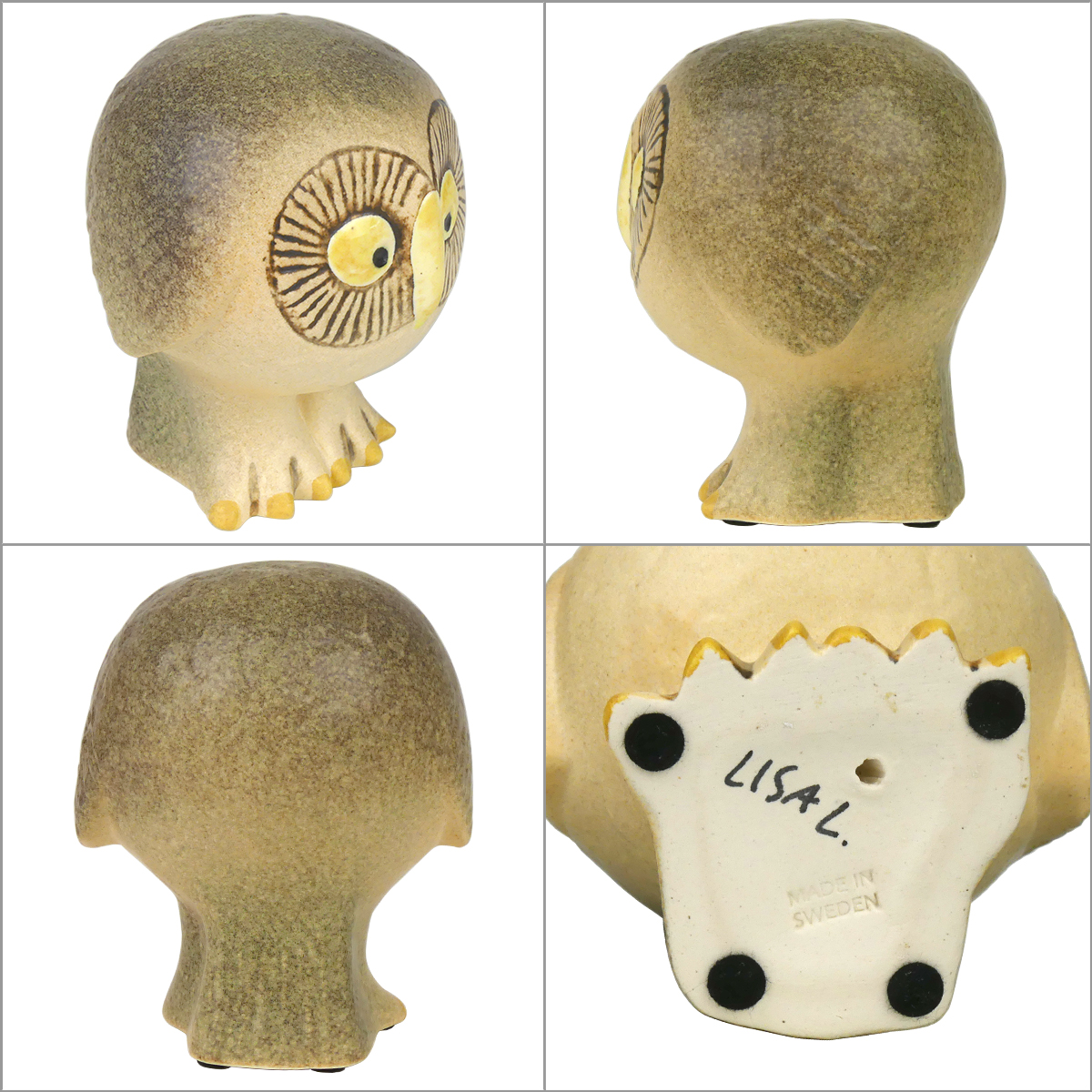 楽天市場】リサラーソン フクロウ スウェーデンの森のグレーのふくろう