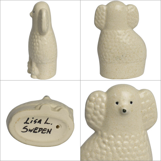 楽天市場】リサラーソン プードル ミニ 置物 ミニケンネル ホワイト