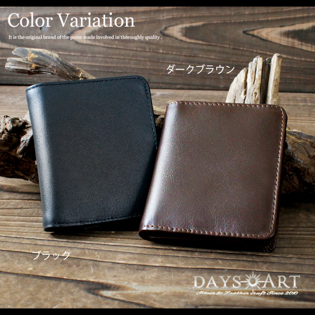 楽天市場】本革 2つ折り財布 シュリンクレザー ミニサイフ コンパクト
