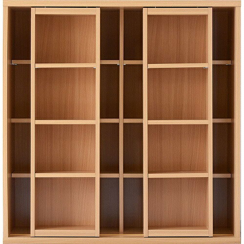 楽天市場】ダブルスライド書棚 奥深タイプ 900幅 NA kss-0008br-12-na