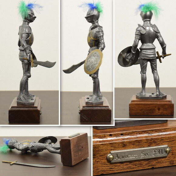 楽天市場】メタルナイト イタリア製金属の中世の騎士像 置物 金属 中世