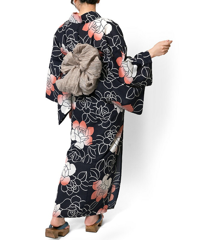 楽天市場】【MAX10%OFFクーポン配布中】浴衣 吸水速乾 薔薇 バラ 黒 紺