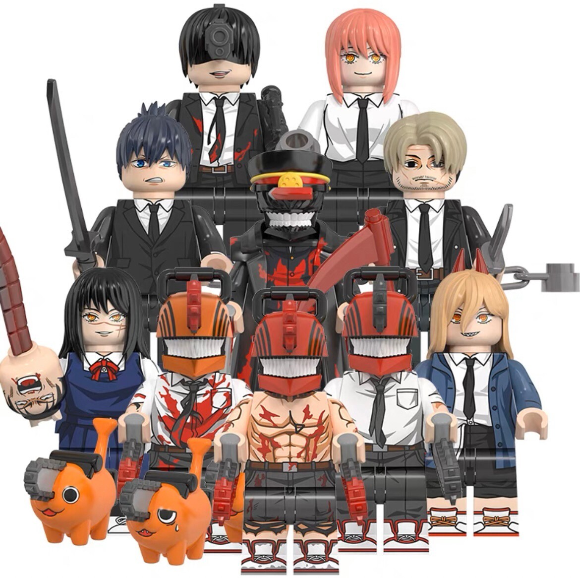 楽天市場】【即納】レゴ 互換 ミニフィグ ブロック チェンソーマン10体