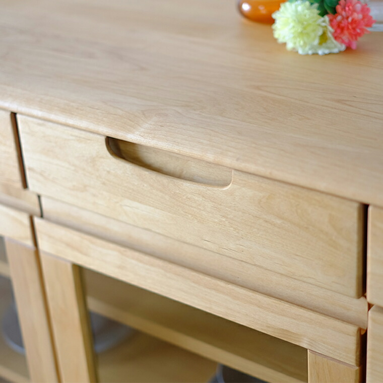 楽天市場】サイドボード 食器棚 ガラス戸 チェスト リビング収納 北欧