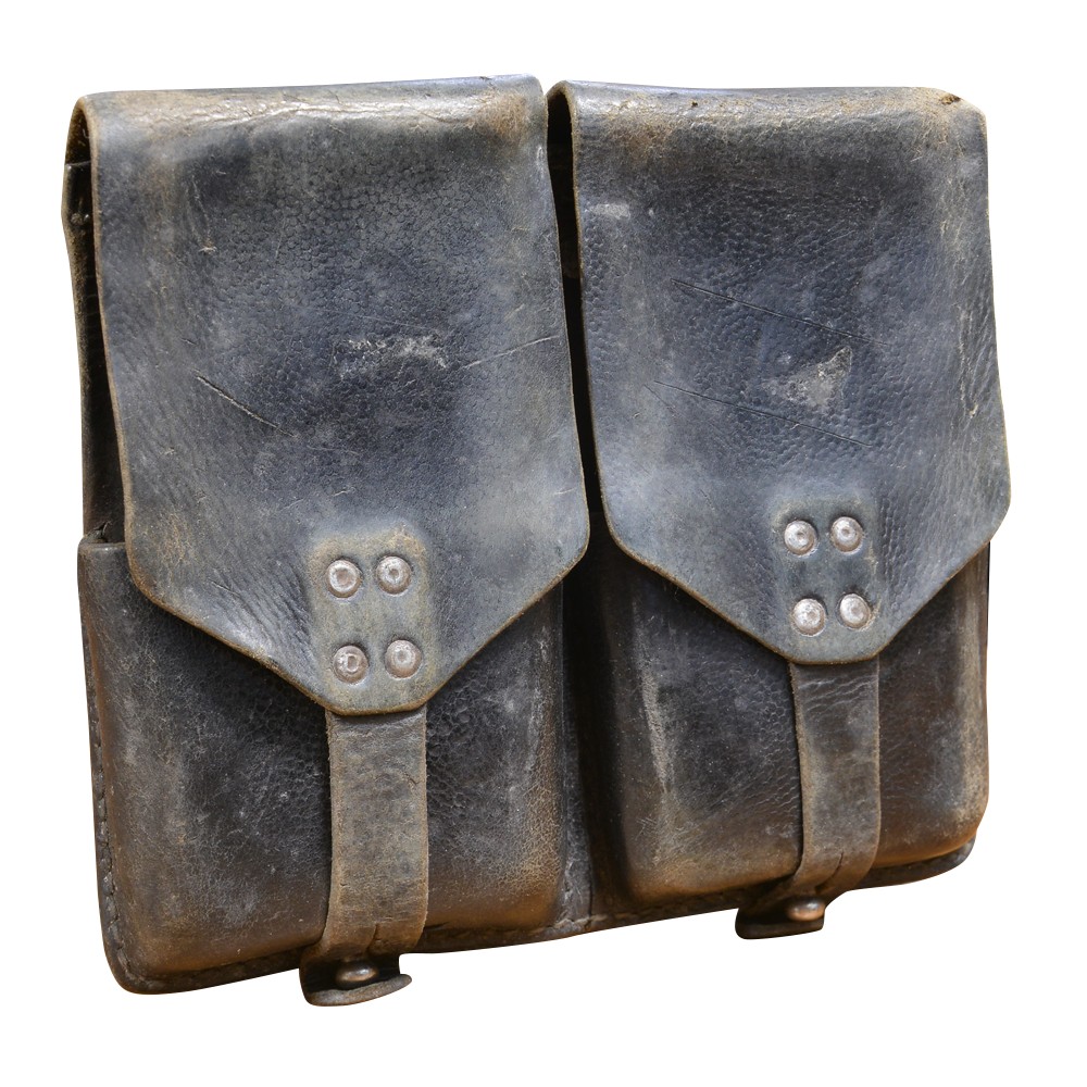 楽天市場】オーストリア軍放出品 ダブルマガジンポーチ レザー製 StG58