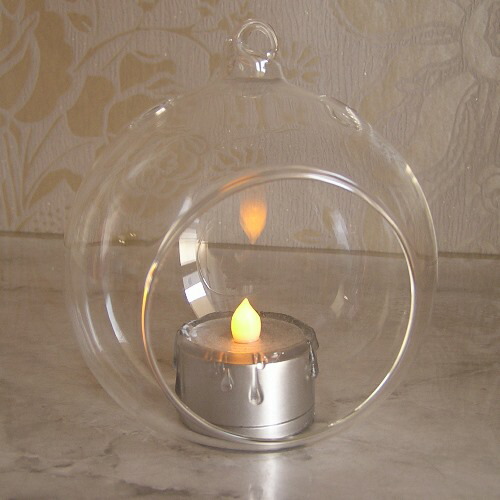 楽天市場】キャンドルホルダーハンギンググラスボール 吊るして使用