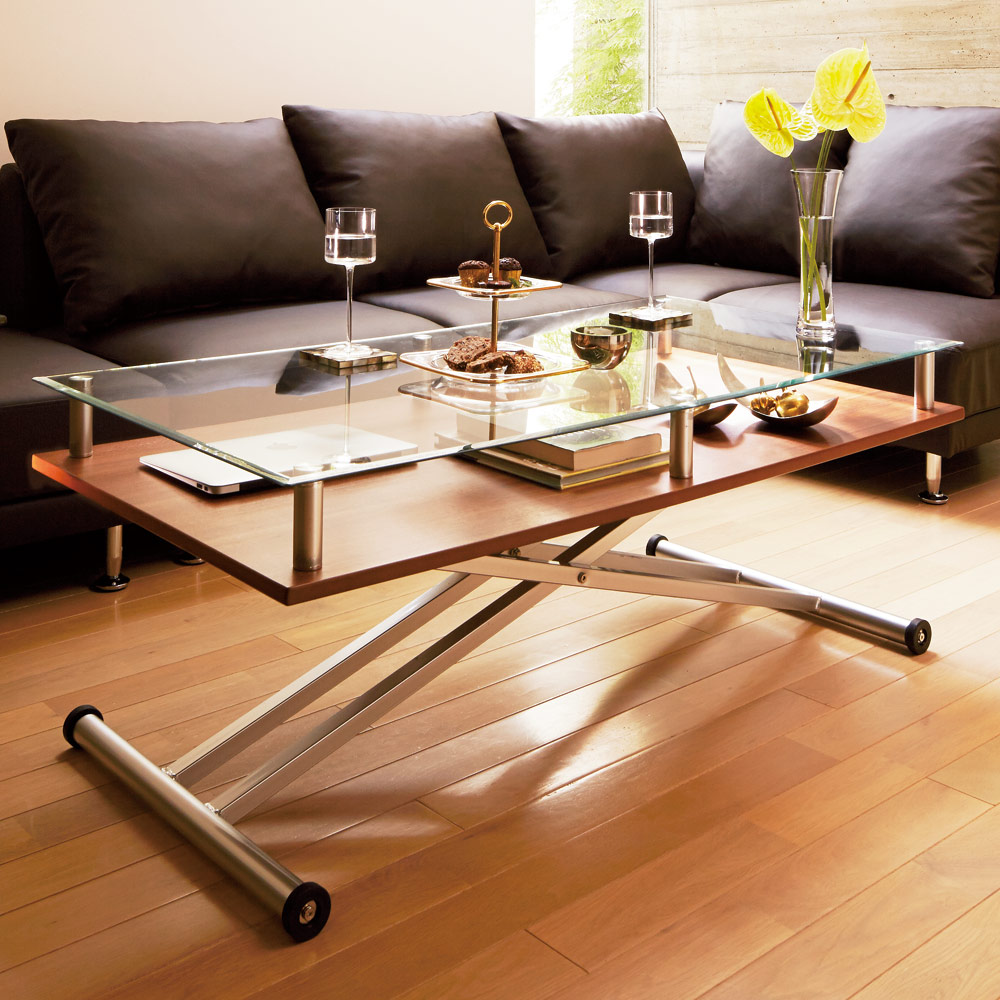 楽天市場】昇降式 ガラステーブルの通販