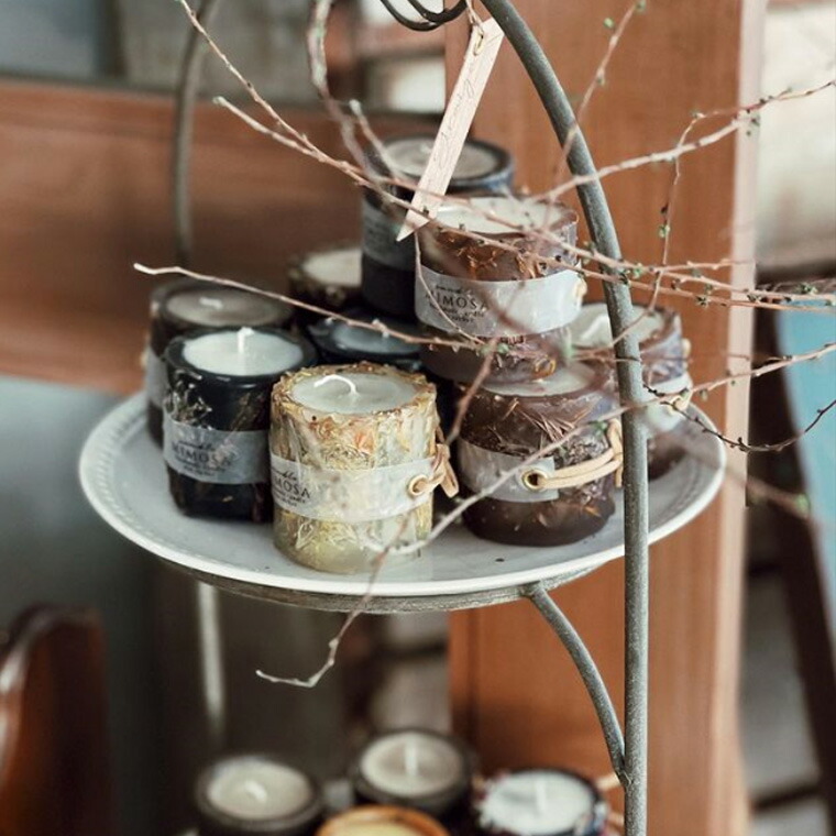 楽天市場】キャンドルミモザ ボタニカルアロマキャンドル S M Lサイズ