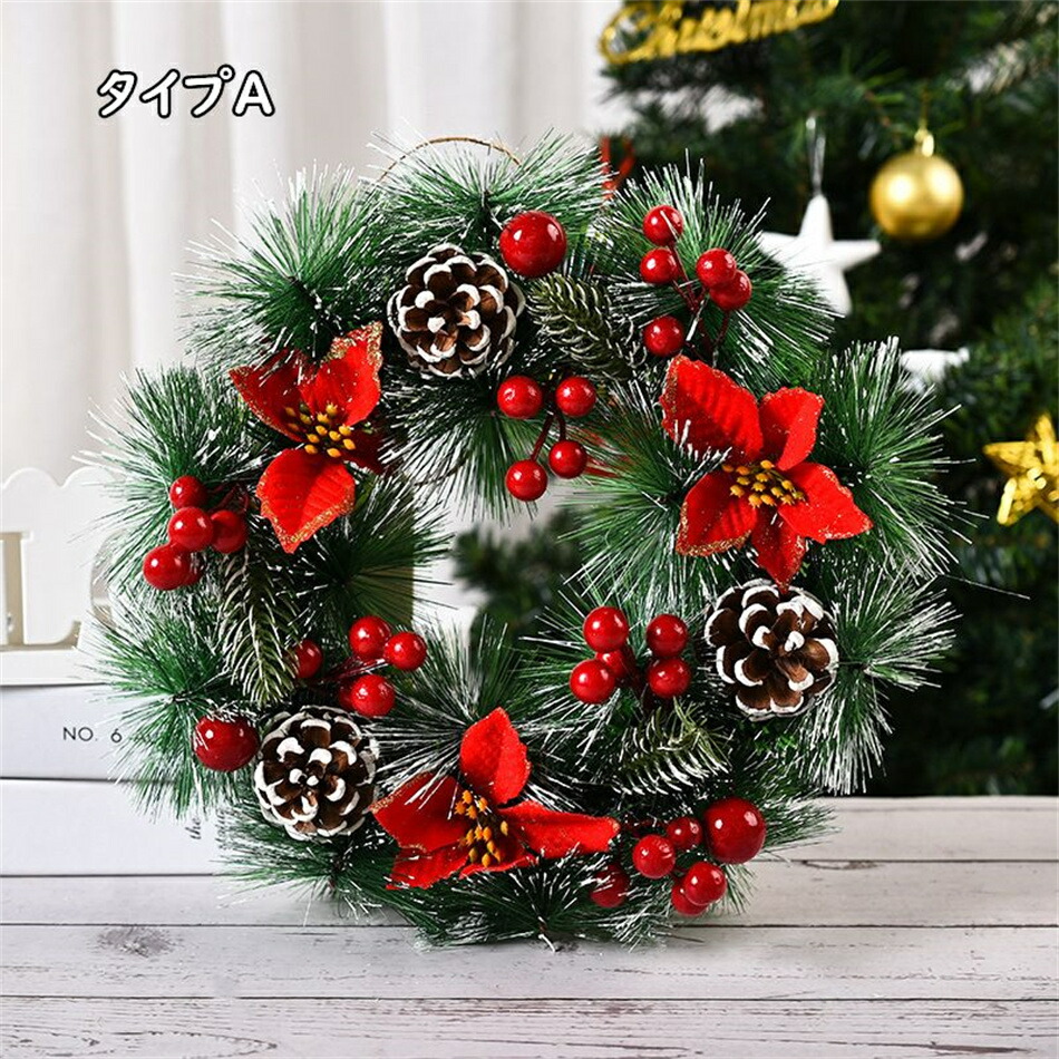 楽天市場】クリスマスリース 壁掛け オーナメント 部屋飾り クリスマス