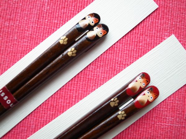 楽天市場】子供箸 一双 三毛猫 黒 赤 箸 18cm 18センチ 帰省土産