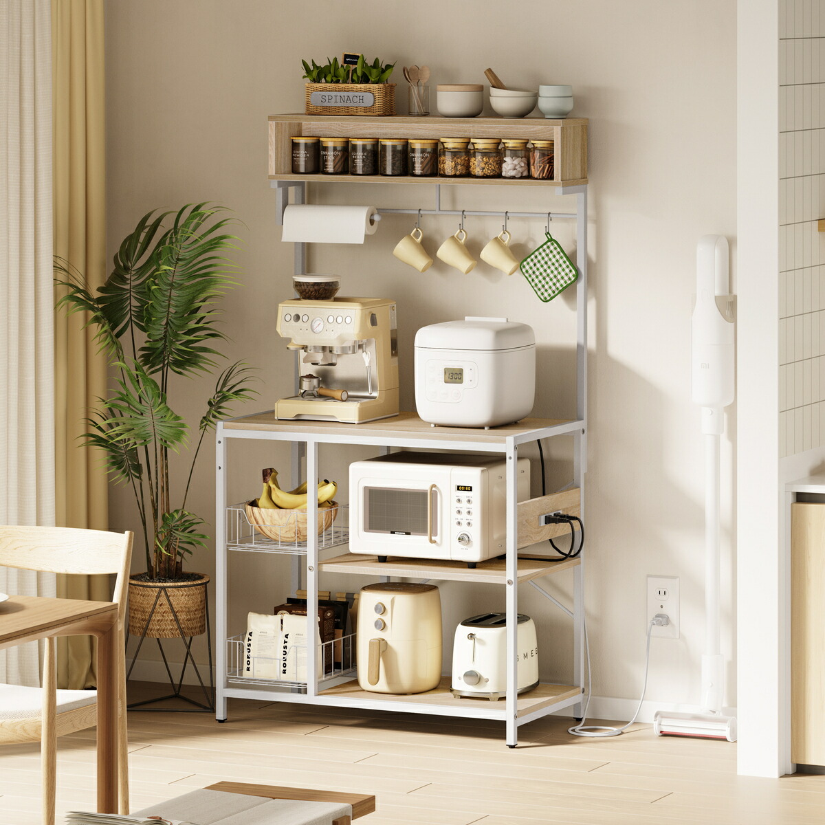 楽天市場】＼翌日発送！／Bestier キッチンラック 幅約85cm コンセント