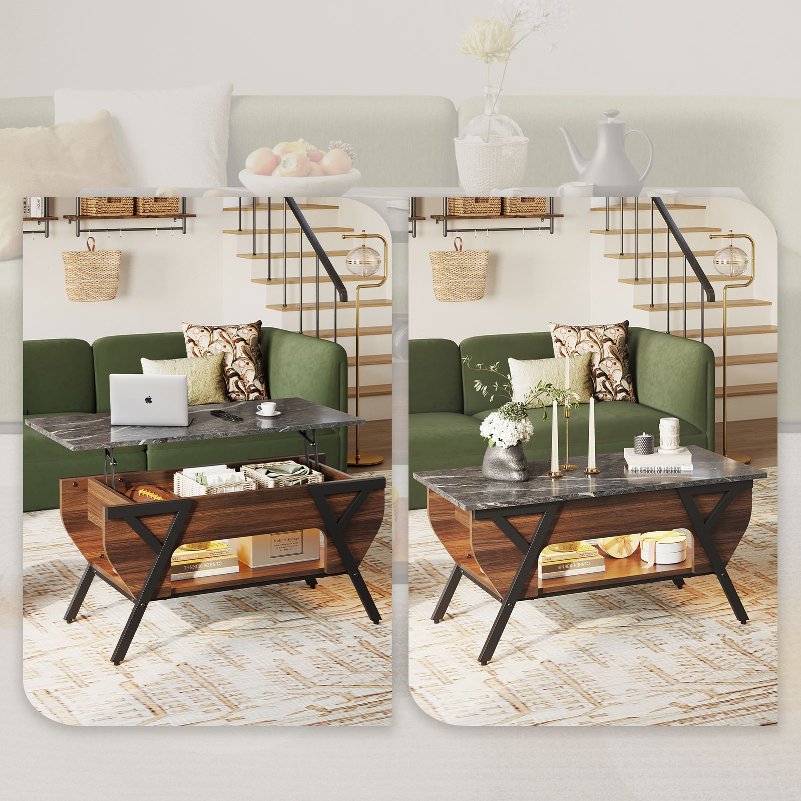 楽天市場】＼翌日発送／リフトアップテーブル 昇降テーブル ロー