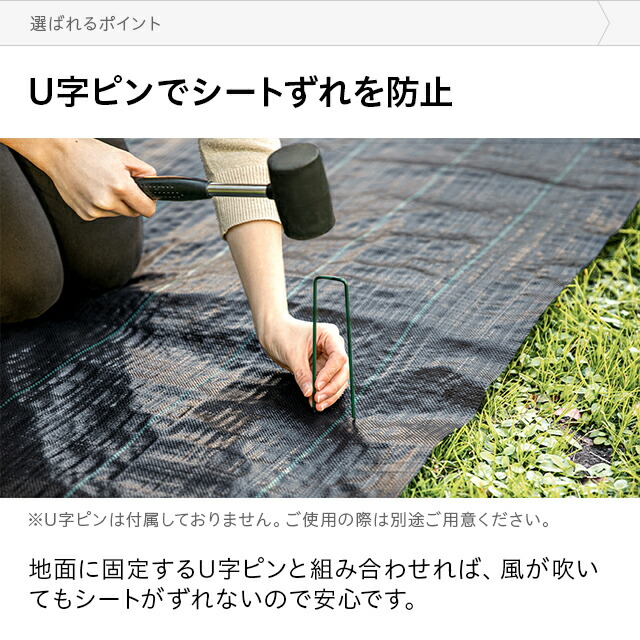 楽天市場】[即日出荷] 防草シート ピン 幅2m×100m 雑草防止 除草シート