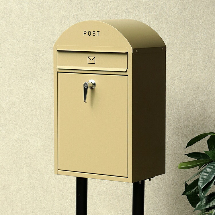 ポスト アイボリー 未使用 ☆ 約20年物 レトロ オシャレ / プランター