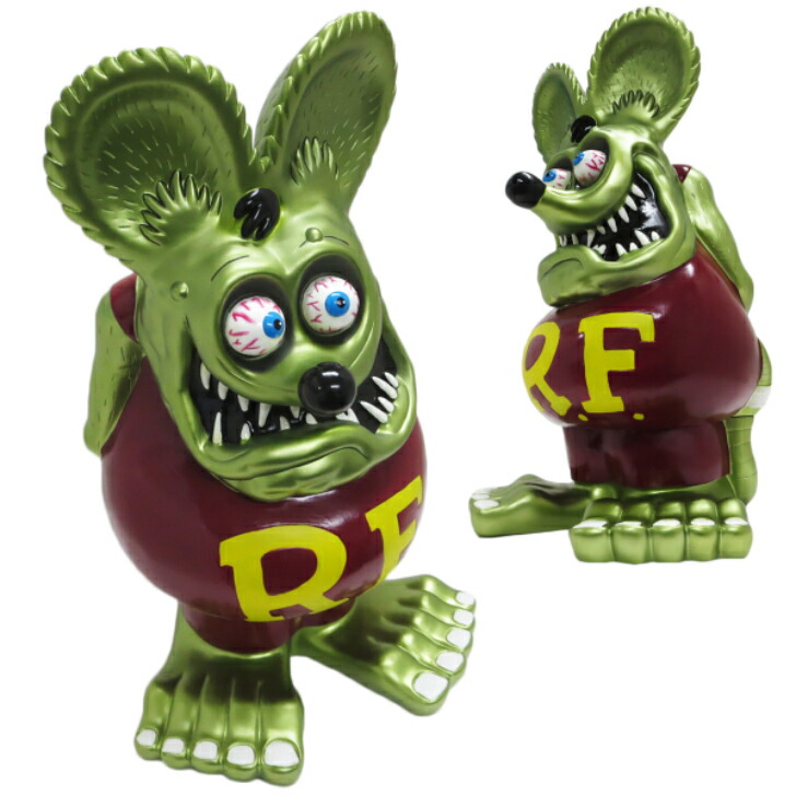 楽天市場】ラットフィンク ジャンボ コインバンク メタリック グリーン