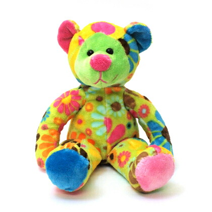 楽天市場】ポップでカラフルな柄が個性的！かわいい熊のぬいぐるみ