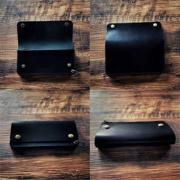 楽天市場】トラッカーウォレット 3層 栃木レザー 日本製 本革 長財布