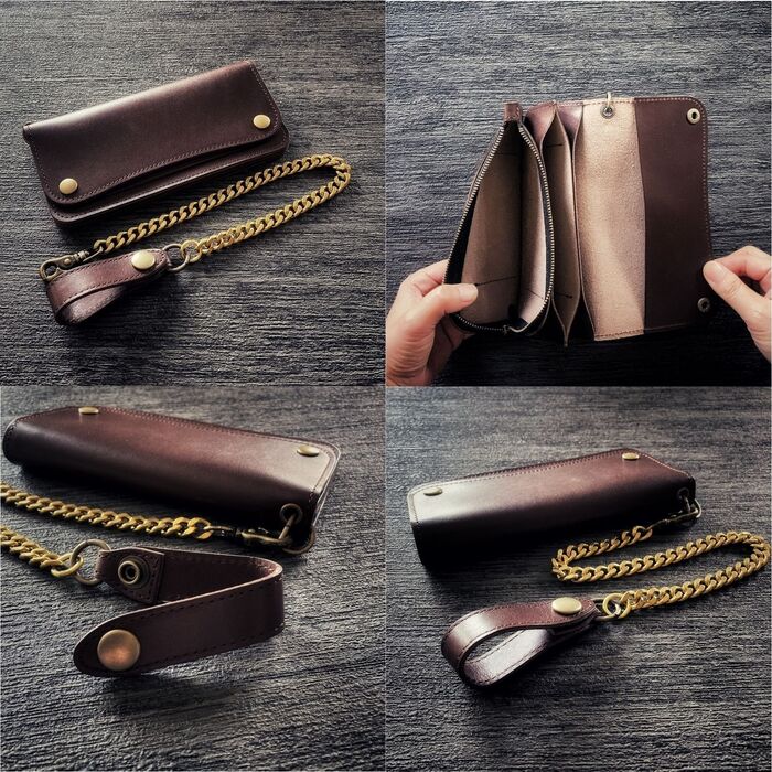 楽天市場】トラッカーウォレット 栃木レザー 日本製 本革 長財布